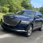 Genesis’s 2023 GV80 AWD SUV has garnered top safety and reliability ratings, and it’s an eye-grabber